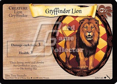 Gryffindor Lion Cos Harry Potter Tcg