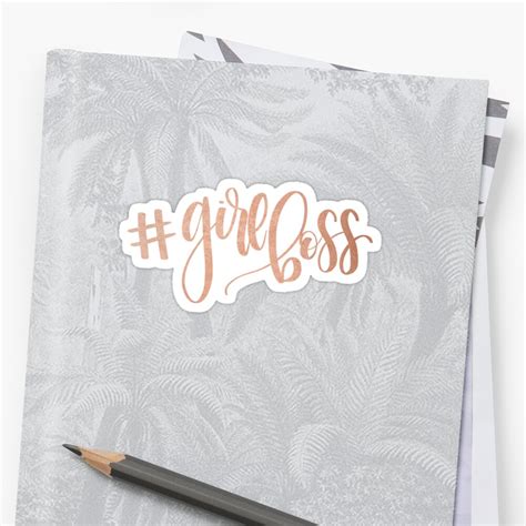 Girl Boss Stickers By Ktscanvases Redbubble