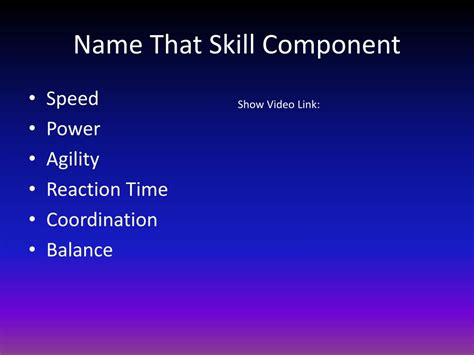 Ppt Skill Related Fitness Components Powerpoint Presentation Free