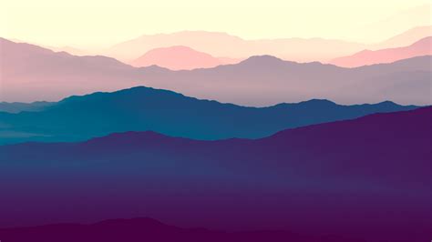 Download Wallpaper 3840x2400 Mountains Landscape Purple Sunset