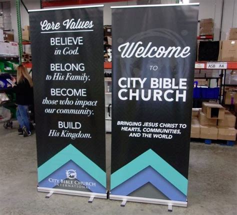 Vinyl Retractable Banner Stand Church Display Church Banners Designs
