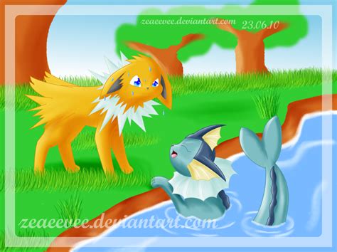 Vaporeon F And Jolteon M By Kreazea On Deviantart