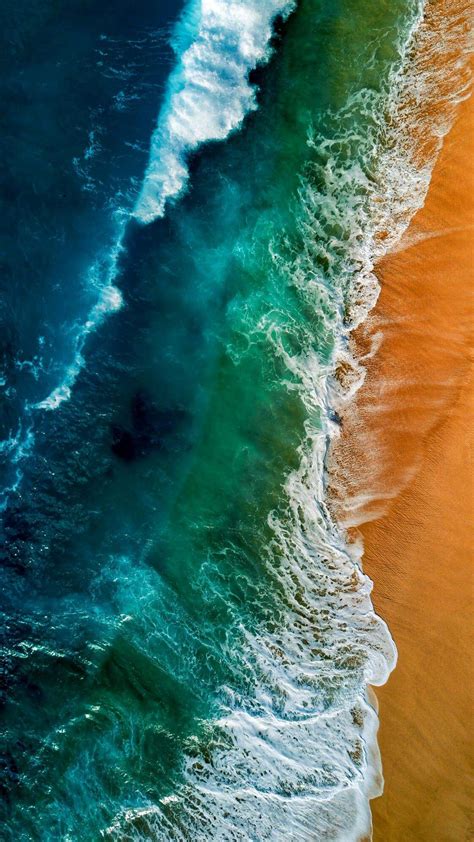 Beach Ocean Waves Sky View Iphone Wallpaper Iphone Wallpapers