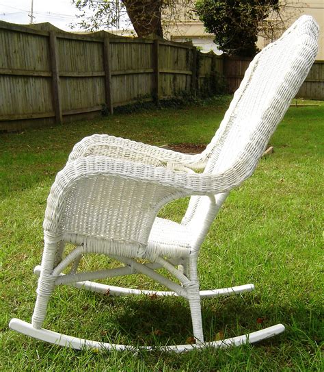 Wicker Rocking Chair Vintage Antique Childs Wicker Rocking Chair