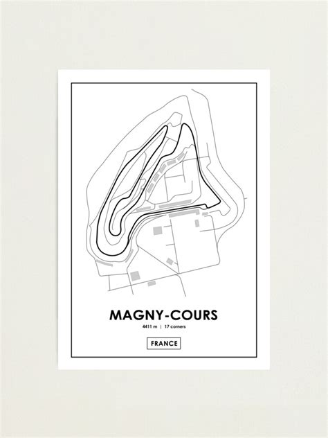 Magny Cours France Track Map Photographic Print By Andreanastasio