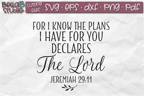 Jeremiah 29 Svg For I Know The Plans I Have For You Svg 246399