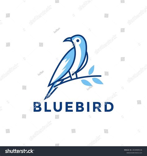Blue Bird Logo Design Bird Icon Stock Vector Royalty Free 2034909116