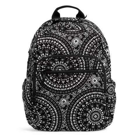 Vera Bradley Campus Backpack in Black Bandana Medallion - Handbags