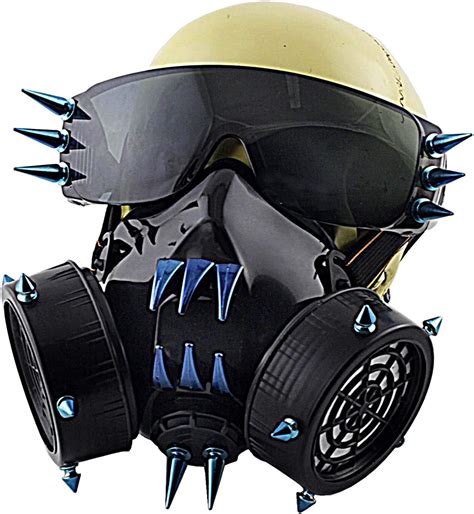 Unisex Steampunk Mask Gothic Punk Rivet Cosplay Face Mask Punk Gas Mask