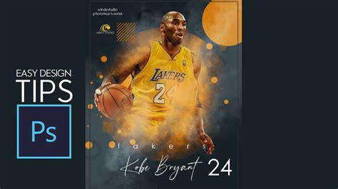 Adobe Photoshop Tutorial L Sports Poster Design Kobi Bryant Youtube