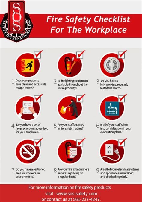 Fire Safety Checklist For The Workplace By Sos Safety International Inc