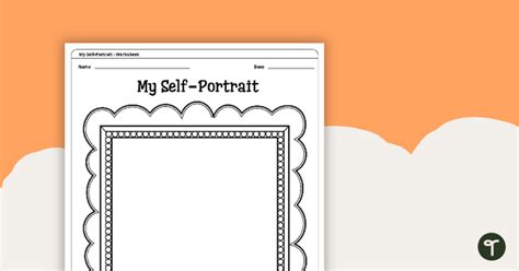 Self Portrait Worksheet Teaching Resource Teach Starter