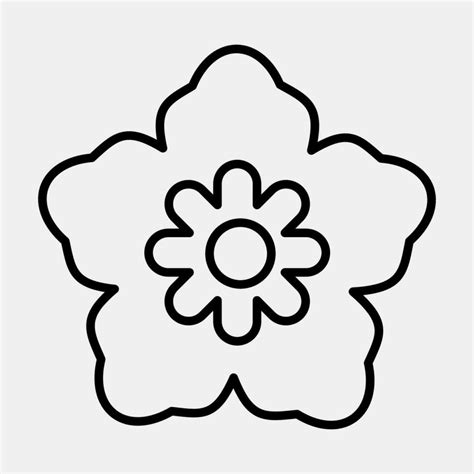 Icon South Korean Flower South Korea Elements Icons In Line Style