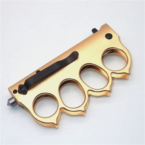 Brass Knuckles Knife Spring Knife One Hand Knife Semiautomatic