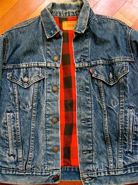 Vintage Levis Flannel Lined Denim Jacket Made In Usa