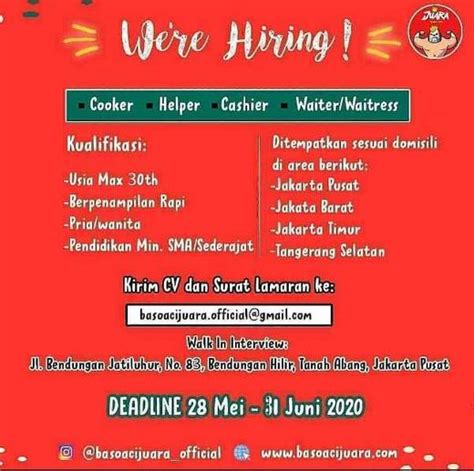 Informasi yang anda cari adalah pekerjaan helper di wings terupdate dan terlengkap bulan april 2021 dari sumber yang terpercaya. Contoh Cv Lamaran Kerja Cook Helper : Lowongan Kerja Cook ...