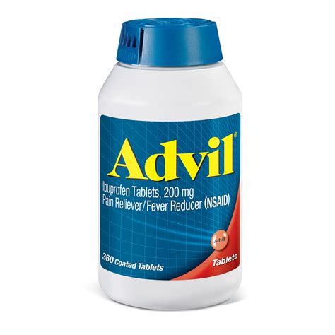 Advil Coated Tablets Pain Reliever And Fever Reducer Ibuprofen 200mg