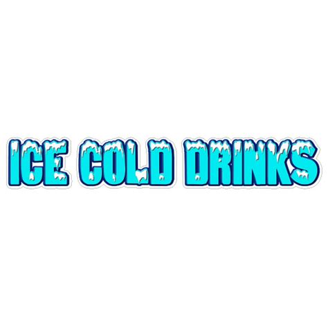 Ice Cold Drinks Concession Decal Drink Beer Sign Signs