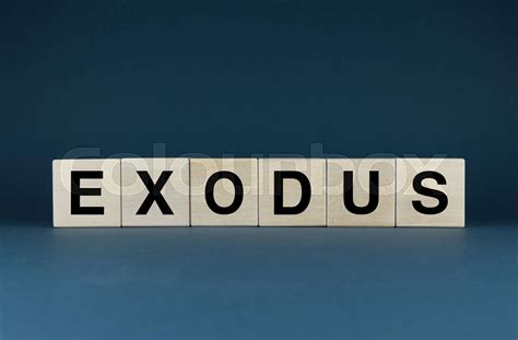 Exodus Cubes Form The Word Exodus Stock Image Colourbox