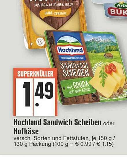 Hochland Sandwich Scheiben Oder Hofkäse Angebot bei EDEKA 1Prospekte de