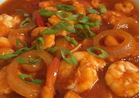 Sate gurita tak alot, namun terasa kenyal di lidah. Resep Udang saus padang #indonesiamemasak oleh Nina ...