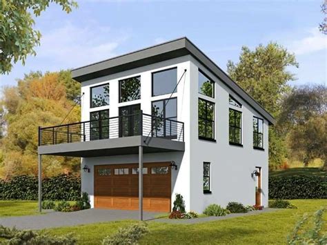 2 Story Slant Roof Garage Apartment Garage House Plans Carriage