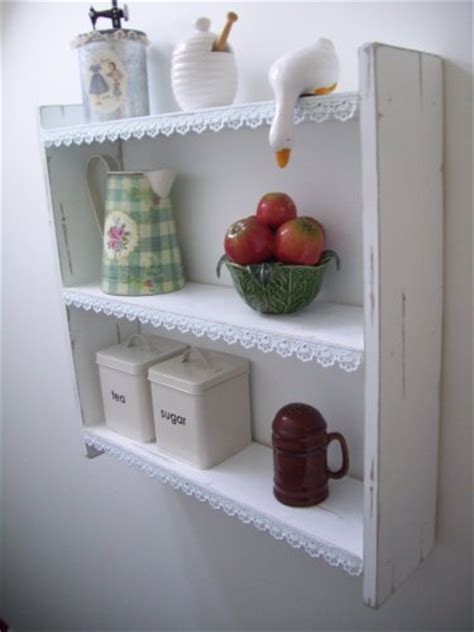 cm shabby chic shelves  lace trim shelf bookcase