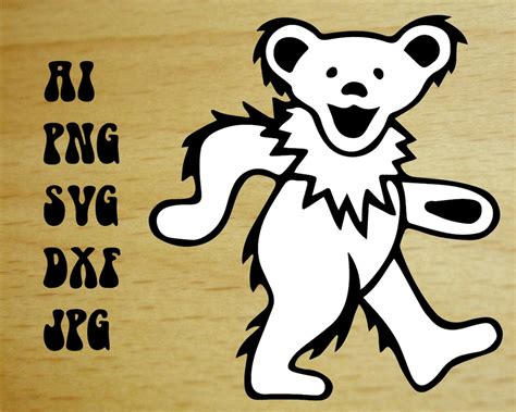 Grateful Dead Dancing Bear Svg Png  Ai Digital Download Etsy