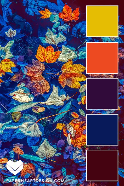 Color Palette Autumn Leaf Love — Paper Heart Design