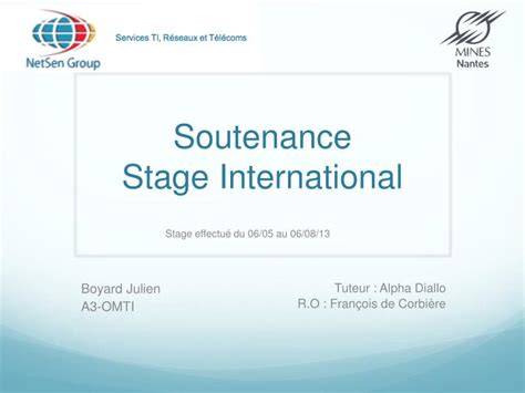 PPT - Soutenance Stage International PowerPoint Presentation, free