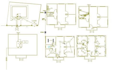House Plumbing And Electrical Layout Plan CAD Drawing Cadbull