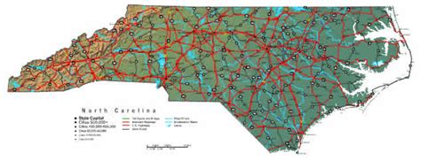 North Carolina Map Online Maps Of North Carolina State