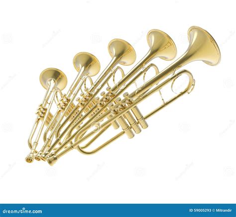 Trumpets Stock Illustration Illustration Of Artist Shiny 59005293
