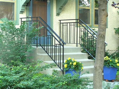 Diy stair railing staircase makeover. Exterior Step Railings | O'Brien Ornamental Iron