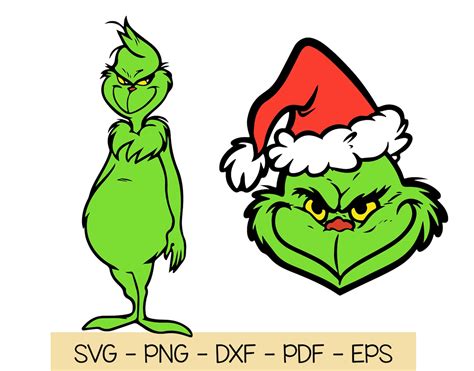 Grinch svg grinch face svg the grinch vector the grinch | Etsy