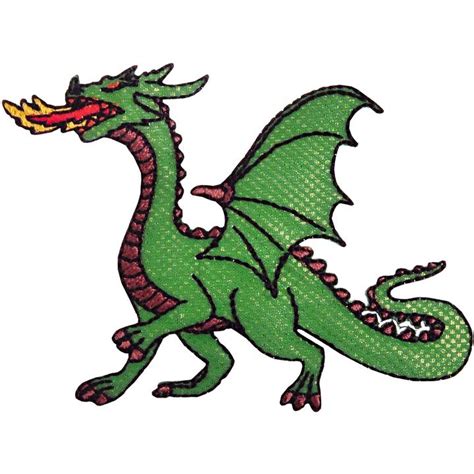 Lateinisch draco, zirkumpolares sternbild am nordhimmel im bereich zwischen den beiden sternbildern großer bär und kleiner bär. Applikation Drache, grün | PRYM