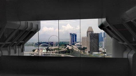 Window View Of Marina Bay In Singapore Stock Image Image Of