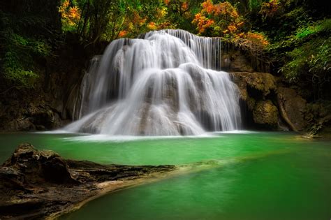 Wide Angle Photo Of Waterfalls Nature Landscape Waterfall Hd