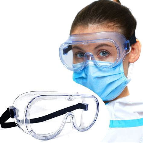 Buy Safety Goggles Fda Registered Anti Fog Design Fits Over Glasses Scratch Resistant Lab