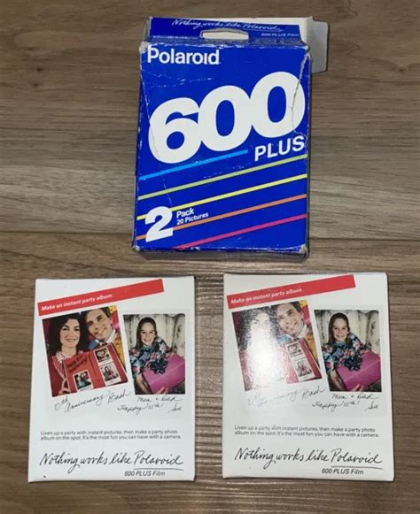 Vintage Polaroid 600 Plus Instant Color Film 2 Pack 20 Pictures Expired
