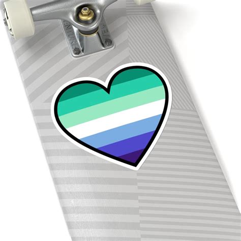 Mlm Pride Flag Heart Sticker Blue Gay Flag Aesthetic Etsy