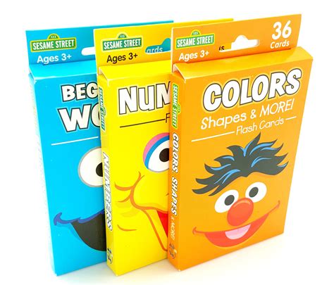 Buy Sesame Street Flash Card Set Of 3 Preschool And Kindergarten