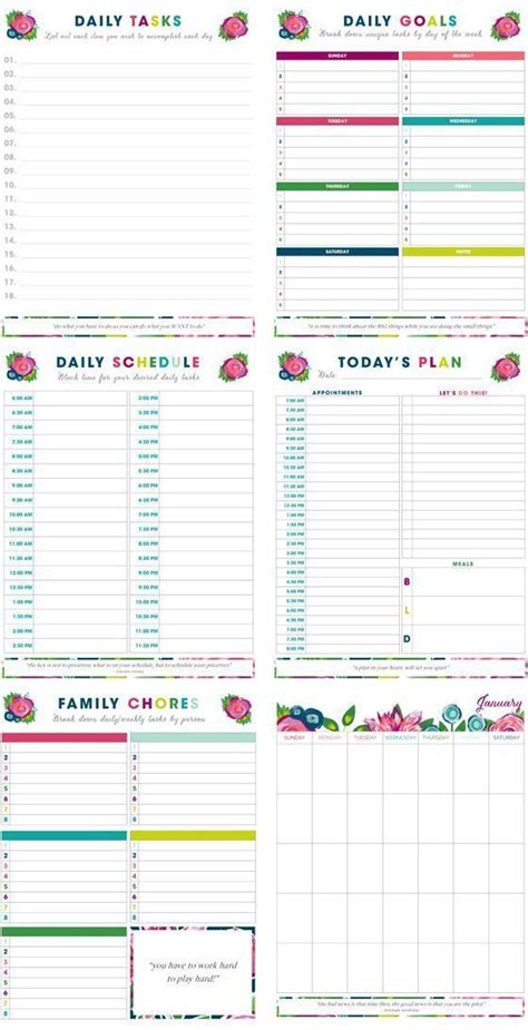 20 Printables To Help Organize Your Life Planner Printables Free