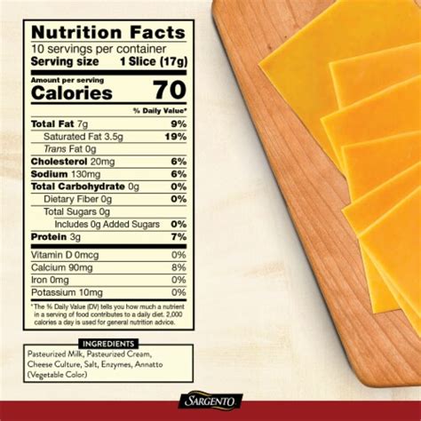 Sargento Creamery Cheddar Sliced Cheese 10 Slices 6 Oz Kroger