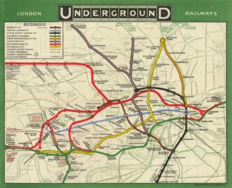 C London Underground Map Of Electric Railways Tube Map Hot Sex Picture