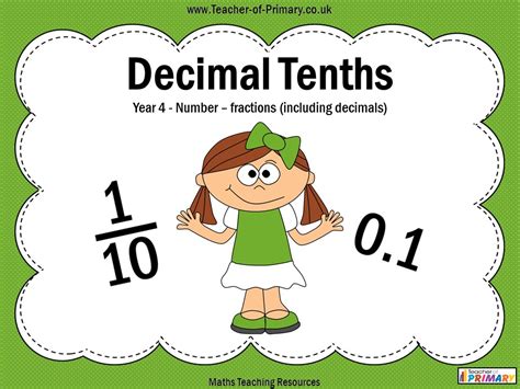 Decimal Tenths Year 4 Teaching Resources