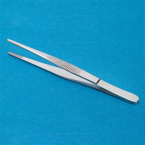 Thumb Forceps Stainless Steel Straight 6 In