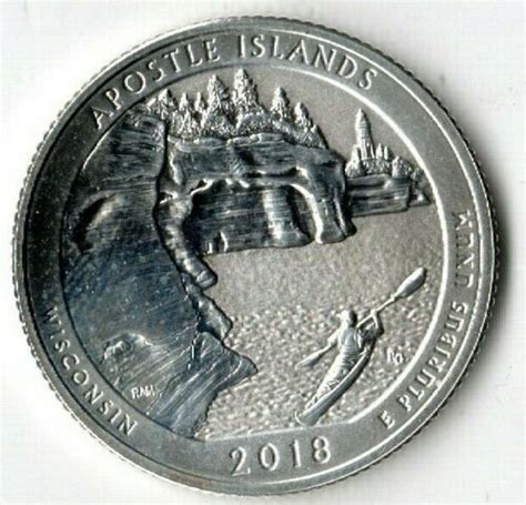 2018 S Apostle Islands America The Beautiful Quarters Silver Reverse