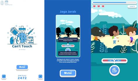 Tampilan Halaman Utama Dan Minigame Dalam Aplikasi Cant Touch Its News
