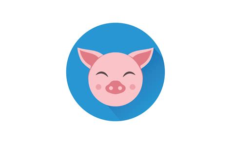 Pig Head Animal Logo Vector V13